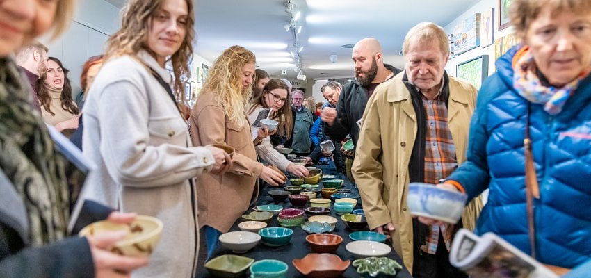 PHOTOS: 2024 Soup Bowls packs Penticton Art Gallery